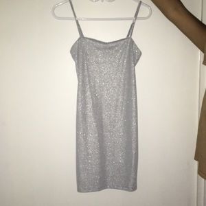 Silver mini dress